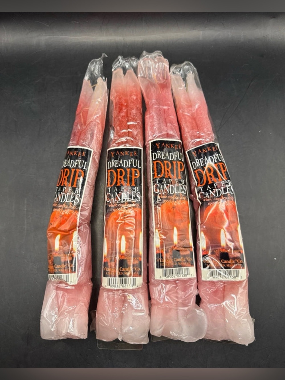 Yankee Candle Halloween Dreadful Drip Taper Candles 12” Set of 4